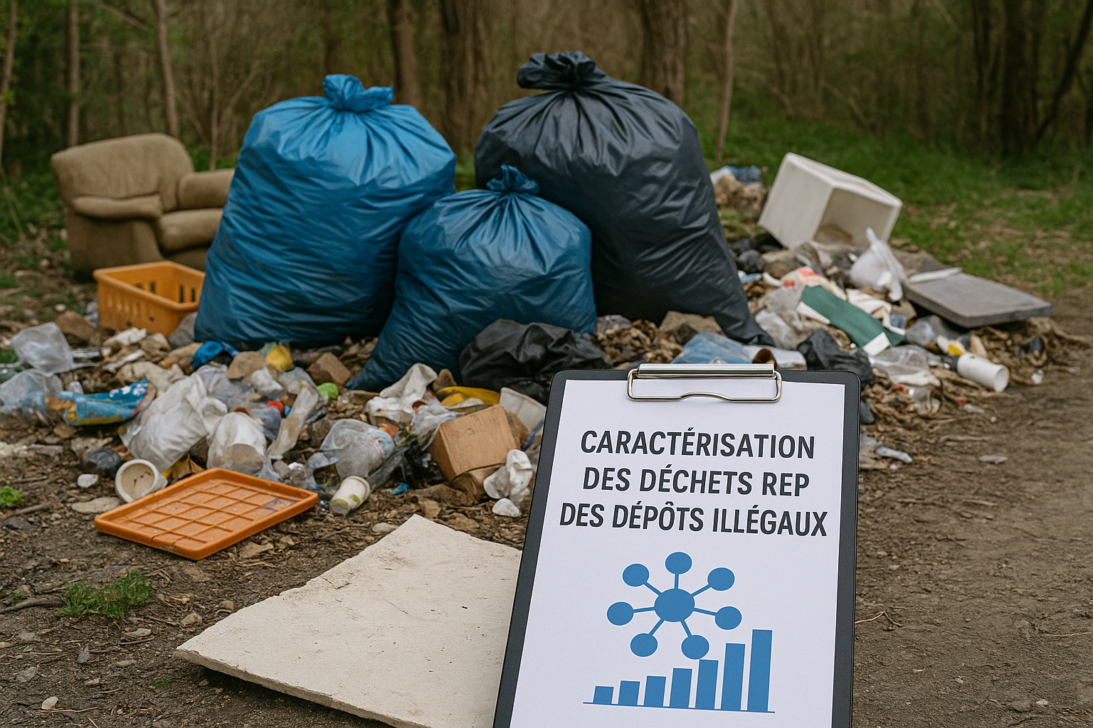 Caractérisation des déchets REP des dépôts illégaux 
