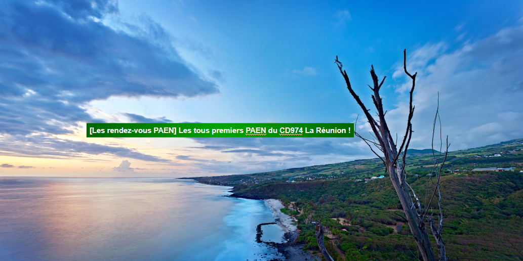 [Les rendez-vous PAEN] Les tous premiers PAEN du CD 974 La Réunion ! 
