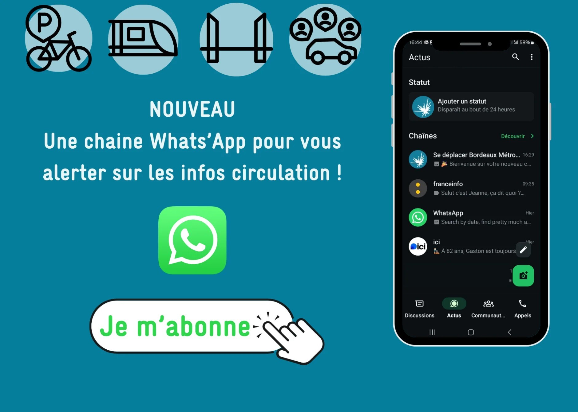 Réinventer l'information de circulation avec WhatsApp : Retour d’expérience de Bordeaux Métropole 